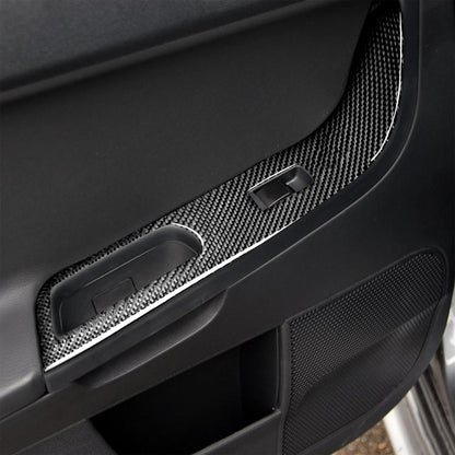6 PCS Car Carbon Fiber Glass Lift Panel Decorative Sticker for Mitsubishi Lancer EVO 2008-2015, Right Drive, Glass Lift Panel, Right Drive