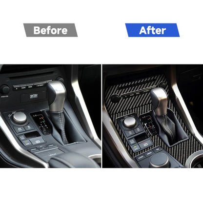 Car Carbon Fiber CD Panel Decorative Sticker for Lexus NX200 / 200t / 300h 2014-2021, Left and Right Drive Universal, CD Panel