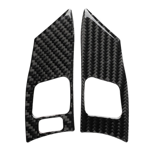 Car Carbon Fiber Steering Wheel Button A Decorative Sticker for Lexus IS250 300 350C 2006-2012, Left and Right Drive Universal, Steering Wheel Button A
