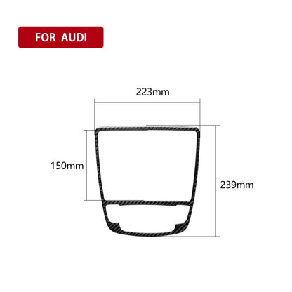 Car Carbon Fiber Gear Shift Panel Decorative Sticker for Audi A6 S6 C7 A7 S7 4G8 2012-2018, Left and Right Drive Universal, Gear Shift