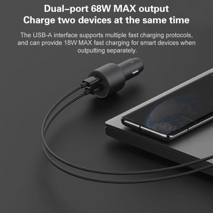 Original Xiaomi CC07ZM 100W Dual Ports USB + USB-C / Type-C Car Charger Fast Charging Version 1A1C, 100W