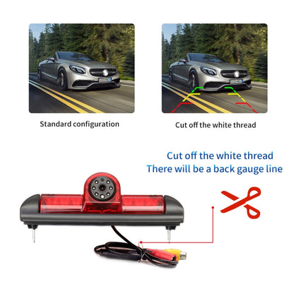 PZ460 Car Waterproof HD High Position Brake Light View Camera + 7 inch Rearview Monitor for Fiat / Citroen / Peugeot, PZ460  + 7 inch Rearview Monitor