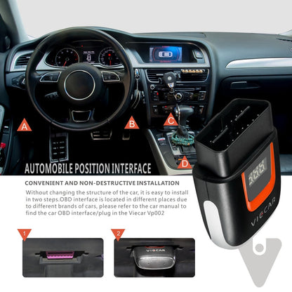 Viecar VP002 Car Mini OBD Fault Detector V1.5 WiFi Diagnostic Tool, VP002