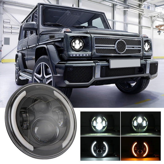7 inch H4 / H13 DC 9V-30V 3000LM 3000K-6000K 25W Car Round Shape LED Headlight Lamps for Jeep Wrangler, with Angel Eye, For Jeep Wrangler