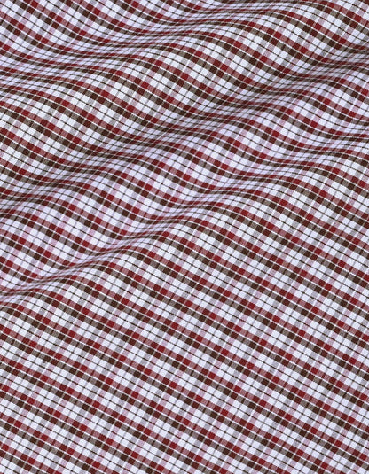 Maroon Casual Check Shirt
