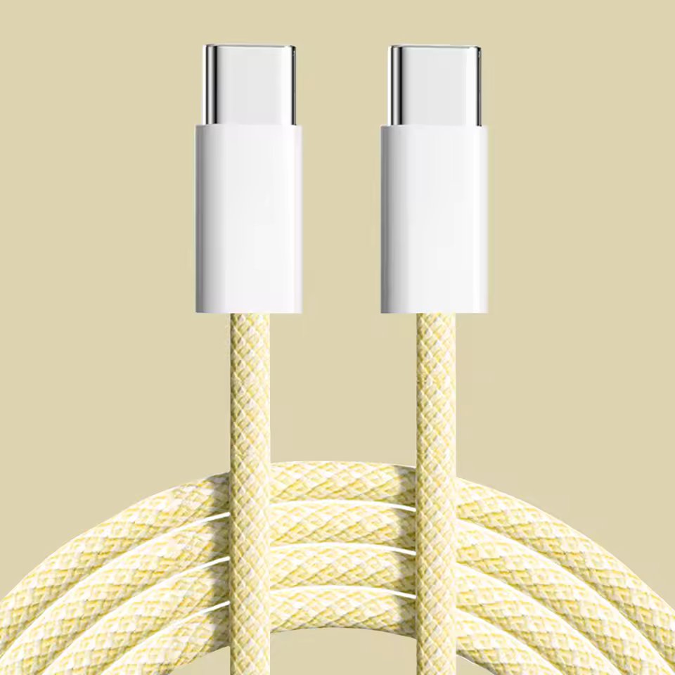 USB Type C to C Braided Colourful Charging Data Cable 1M 30W