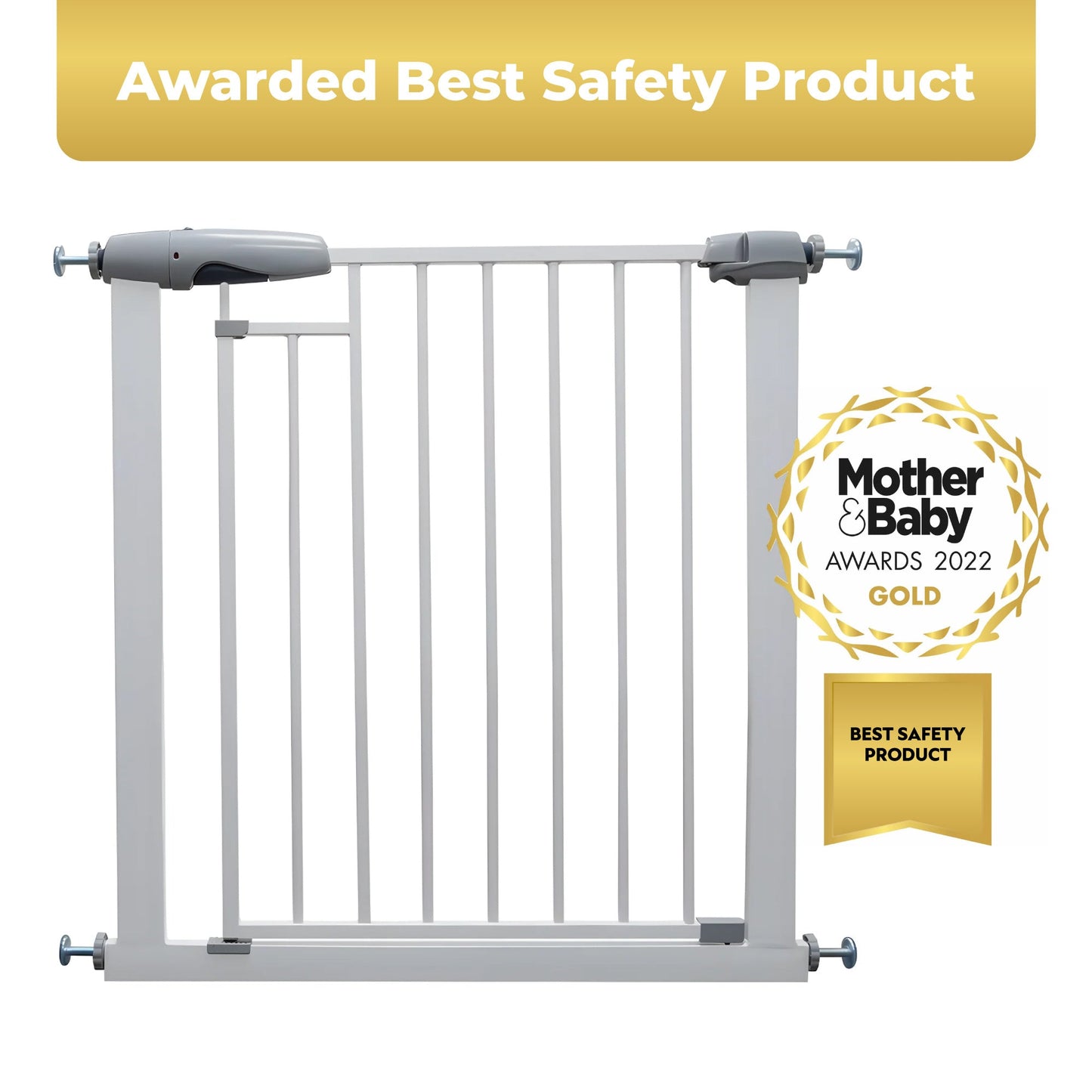 Callowesse Freedom Magnetic Auto-Close Baby Stair Gate - White