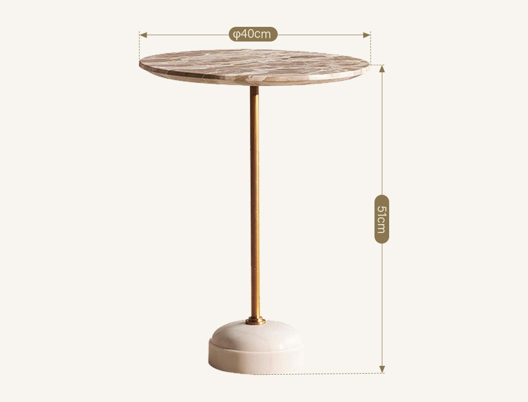 Cameron Side Table, Marble