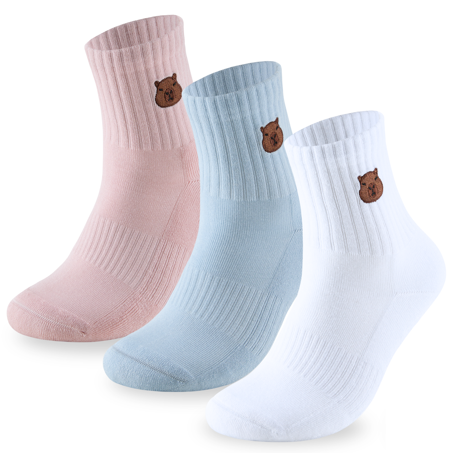 Bamboo Embroidered Animal Socks