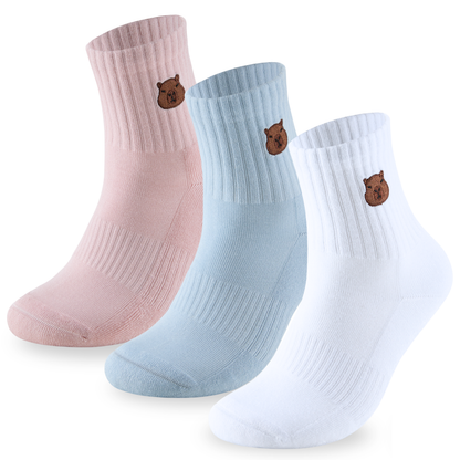 Bamboo Embroidered Animal Socks