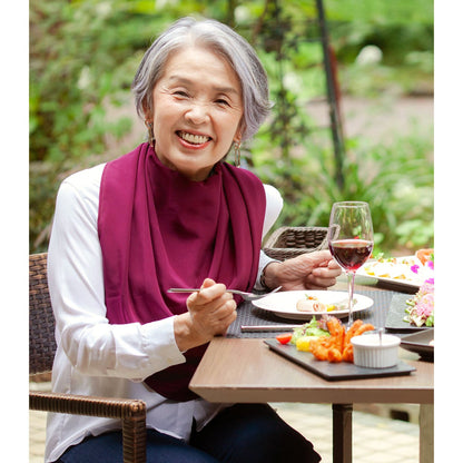 Pashmina scarf style clothing protector - Burgundy