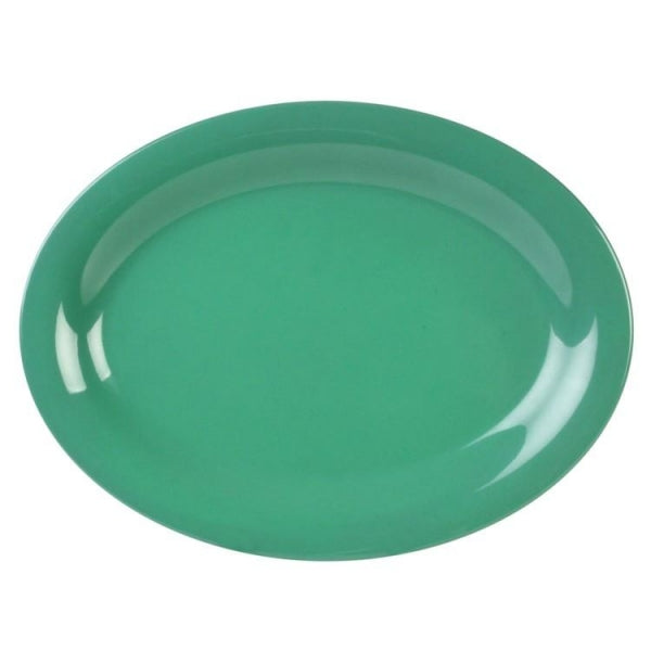 Green Oval Platter 345mm x 265mm / (10.43 inches) - Pack Of 12