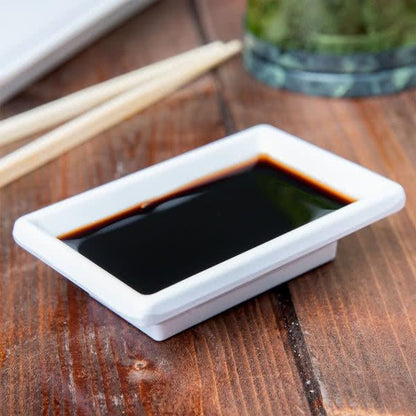 Classic Rectangular Melamine Sauce Dish 95mm x 65mm - Pack of 12