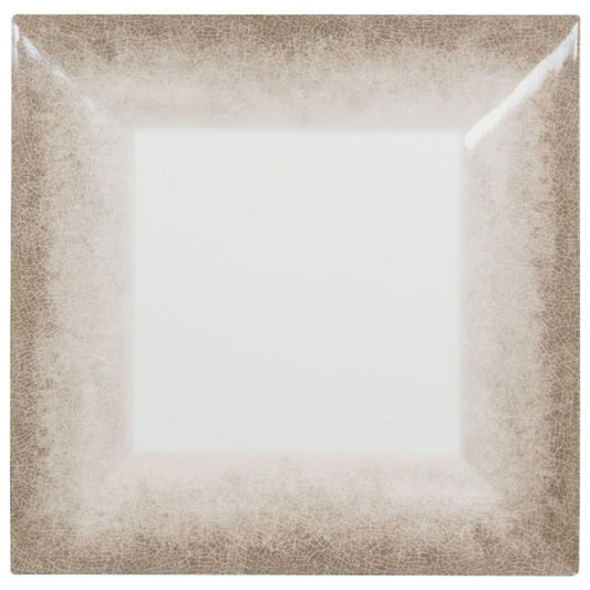 Jazz Square Melamine Plates 254mm (10") with Crackle Finished Border