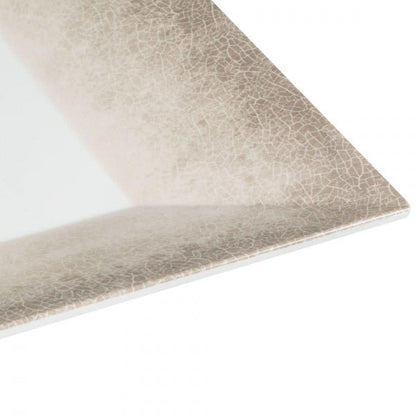 Jazz Square Melamine Plates 150mm (6'') with Crackle Finished Border