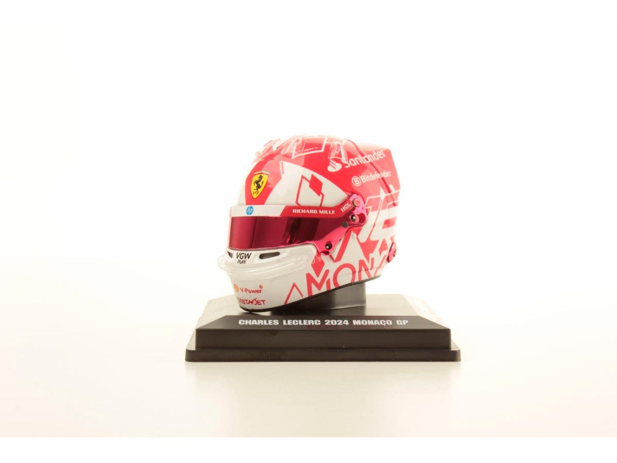 Charles Leclerc F1 Monaco GP 2024 Helmet 1:5 Scale Looksmart Resin Replica