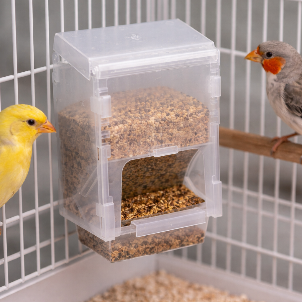 Economy Enclosed Bird Feeder – Cage &amp; Aviary Use