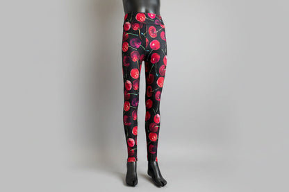 Cherry design full length leggings