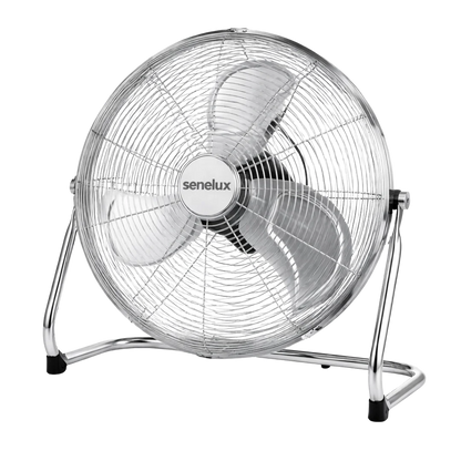 Chrome Floor Fan for Homes, Gyms, Bedrooms & Kitchens