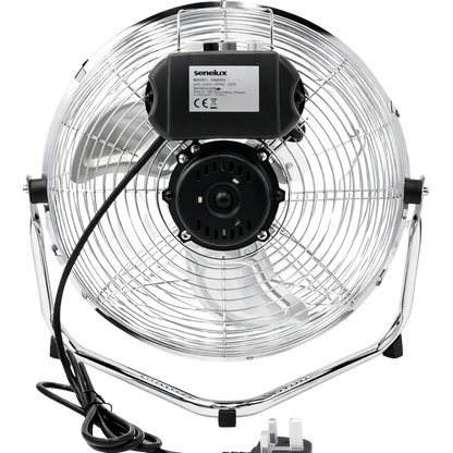 Chrome Floor Fan for Homes, Gyms, Bedrooms & Kitchens