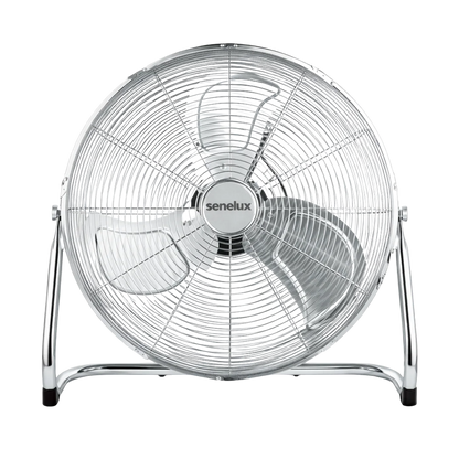 Chrome Floor Fan for Homes, Gyms, Bedrooms & Kitchens