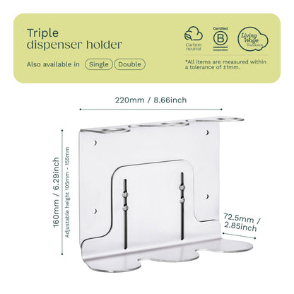 Chrome Triple Bottle Holder