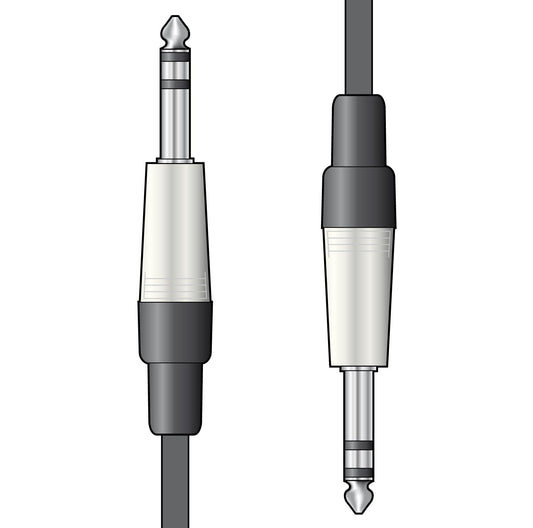Citronic 6.3mm Stereo TRS Jack to 6.3mm Stereo TRS Jack Audio Lead 1.5m