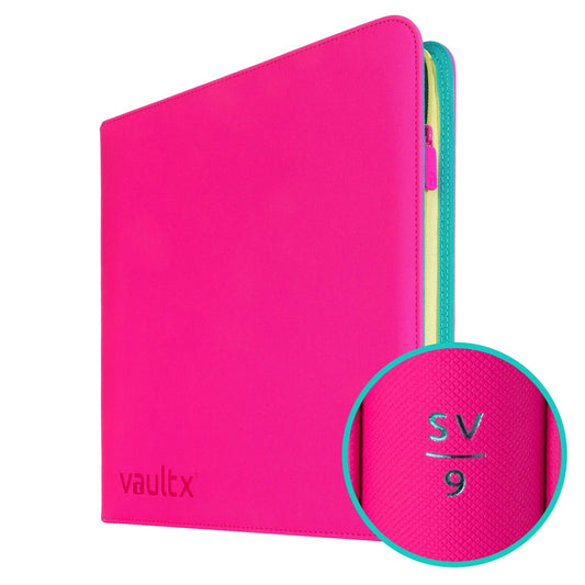 VaultX Scarlet & Violet 9 Exo-Tec® Zip Binder - 12 Pocket