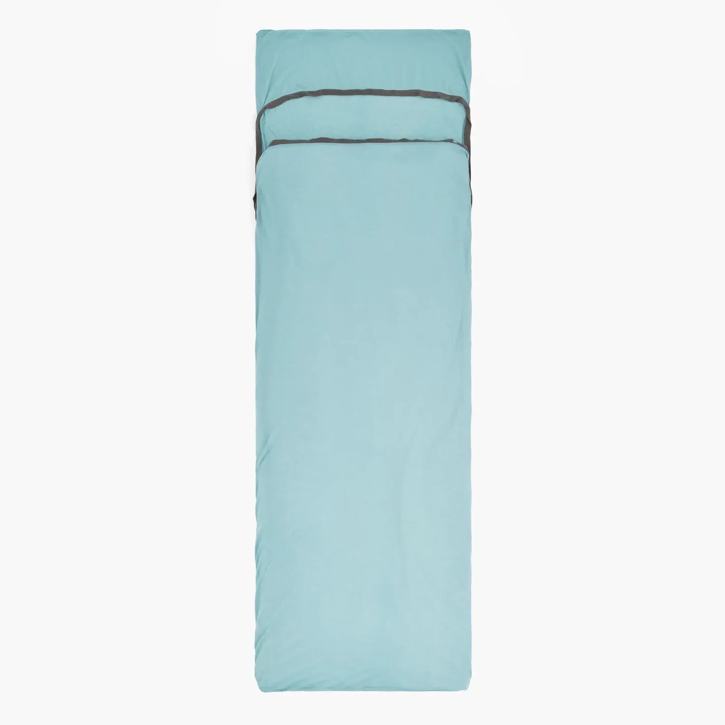 Comfort Blend Travel Sleeping Bag Liner - Rectangular w/ Pillow Sleeve Aqua Sea Blue
