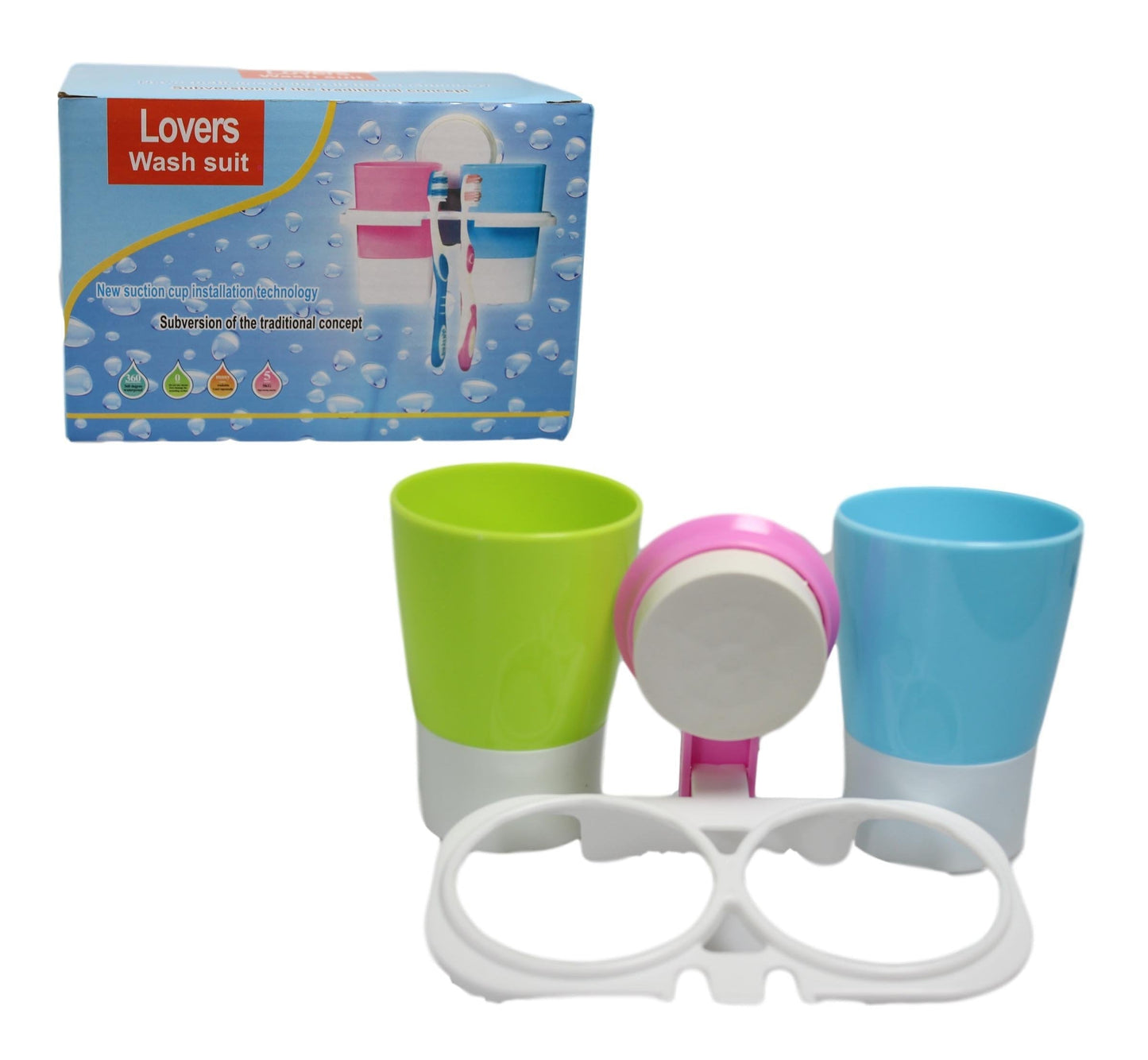 Colorful Bathroom Toiletry Holder with Strong Suction Cups