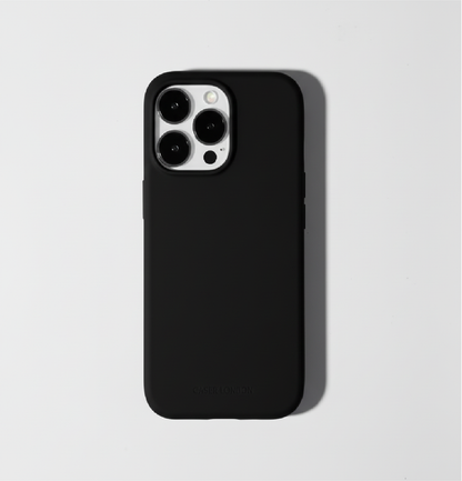 Black Liquid Silicone iPhone 16 Pro Case - MagSafe Compatible | The Classic Case