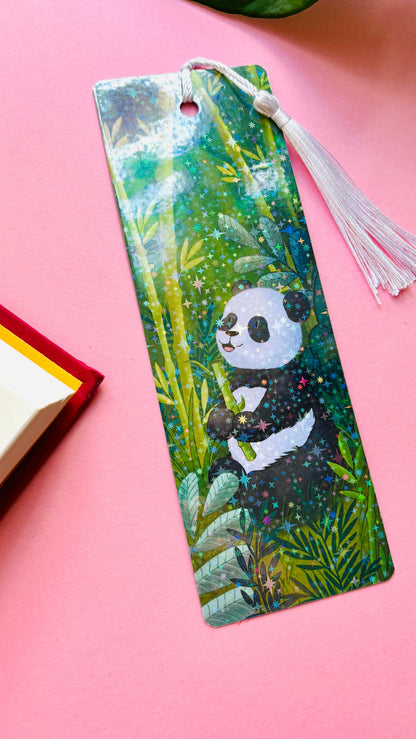 Giant Panda Holographic Bookmark Gift for Panda Lovers