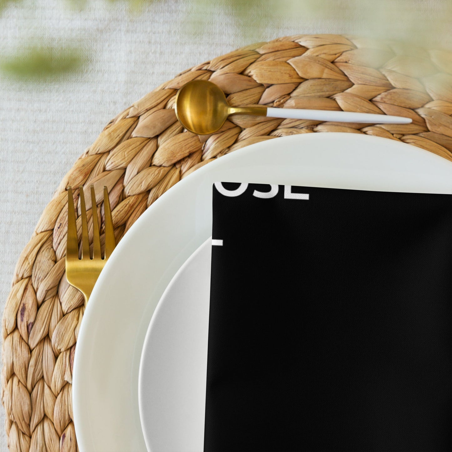 The Best Food Comes To Those Who Wait - Black Napkin Set