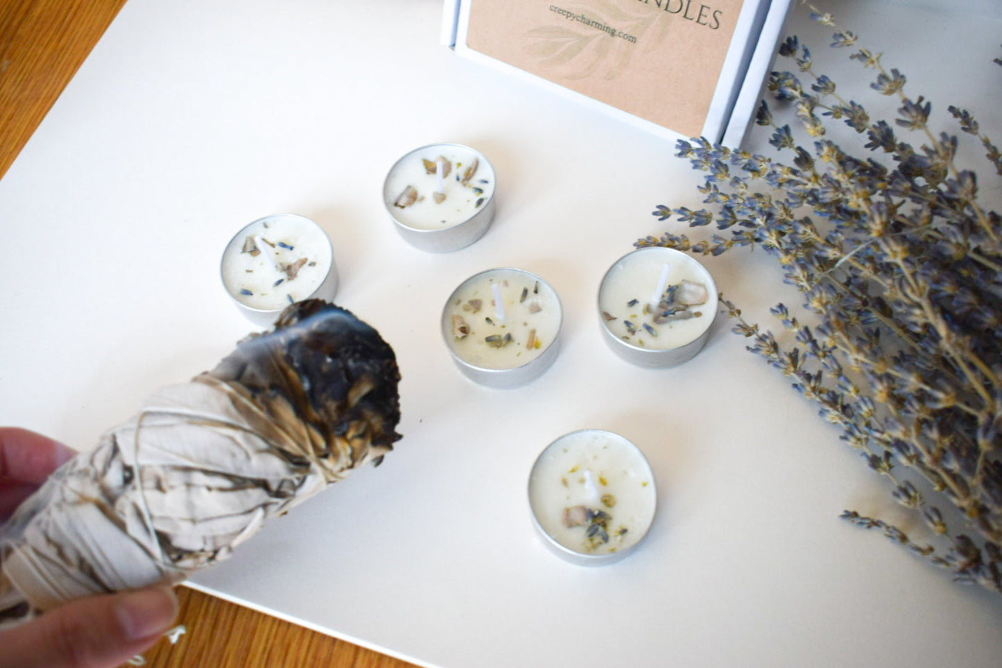 Cleansing Spell Soy Tea Light Candles