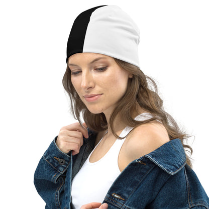 Half Black Half White - Beanie