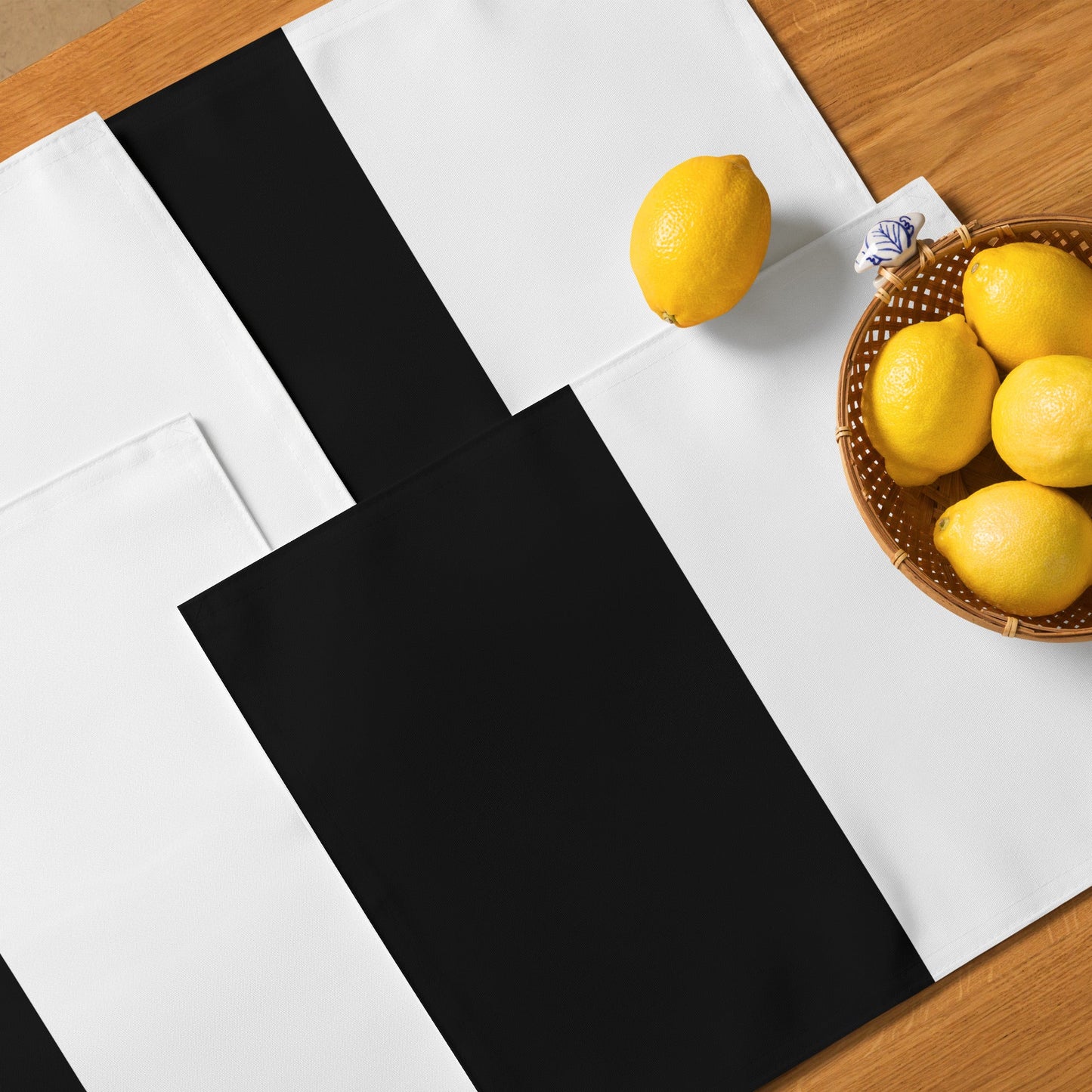 Half Black Half White - Placemat Set