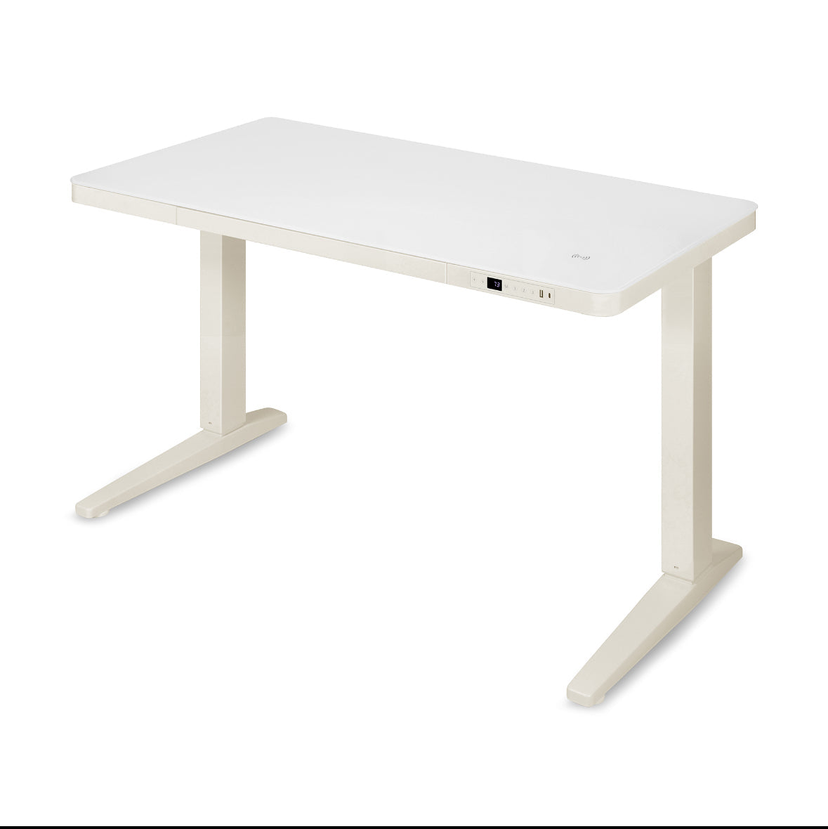 E-Max Electric Height Adjustable Desk White (Glass Top) – Purus Life