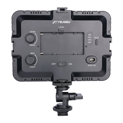 YELANGU YLG0504B 204 LEDs 1000LM 3300-5600K No Polar Dimmable Studio Light Video & Photo Light for Canon, Nikon, DSLR Cameras, 204 LEDs