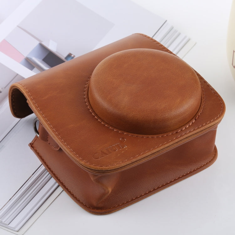 Retro Style Full Body Camera PU Leather Case Bag with Strap for FUJIFILM instax mini 9 / mini 8+ / mini 8, For FUJI mini 9, For FUJI  mini 9