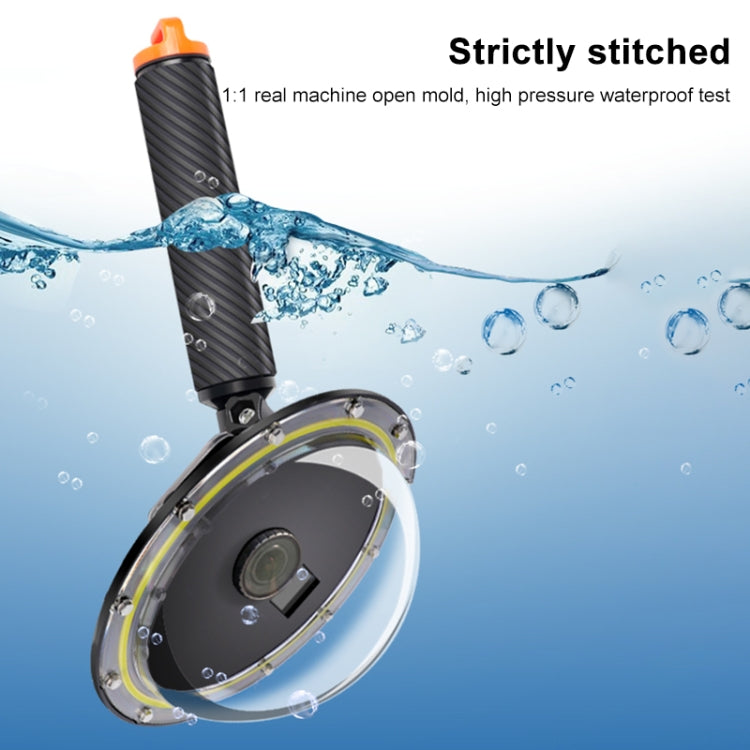 RUIGPRO Floating Hand Grip Dome Port Underwater Diving Camera Lens Transparent Cover for DJI Osmo Action, Osmo Action