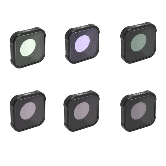 JSR KB Series STAR+CPL+NIGHT+ND8+ND16+ND32 Lens Filter for GoPro HERO13 Black /12 Black /11 Black /10 Black /9 Black, 6-in-1
