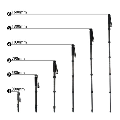 BEXIN P306C Portable Travel Outdoor DSLR Camera Carbon Fiber Monopod Holder, P306C