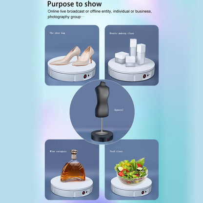 22cm Electric Rotating Display Stand Video Shooting Props Turntable, Load: 50kg, US Plug, 22cm, US Plug