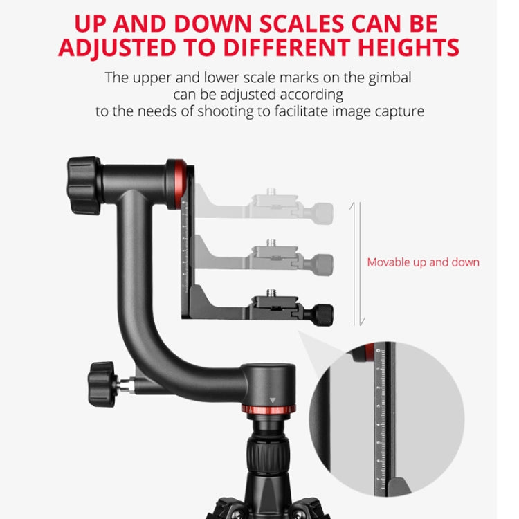YELANGU  A201 360 Degree Horizontal Gimbal Tripod Head for DV and SLR Cameras, A201