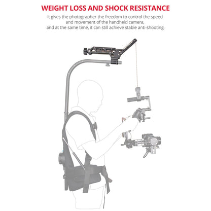 YELANGU BF01 Shock-absorbing Crested Damping Arm, Load: 3-15kg, BF01 Damping Head,Load: 3-15kg
