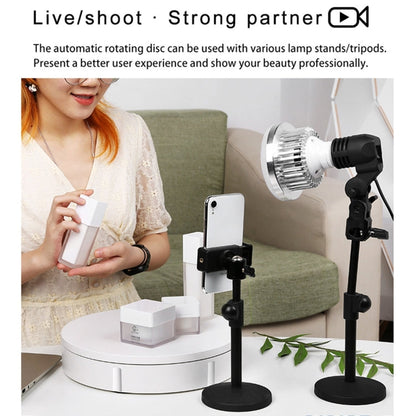 42cm Electric Rotating Display Stand Video Shooting Props Turntable, Load: 100kg, Plug-in Power, UK Plug, 42cm, UK Plug