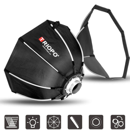 TRIOPO K2-55 55cm Speedlite Flash Octagon Parabolic Softbox Bowens Mount Diffuser, K2-55