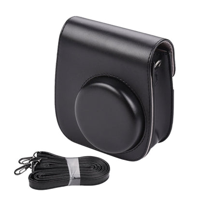 Solid Color Full Body Camera Leather Case Bag with Strap for FUJIFILM Instax mini 11