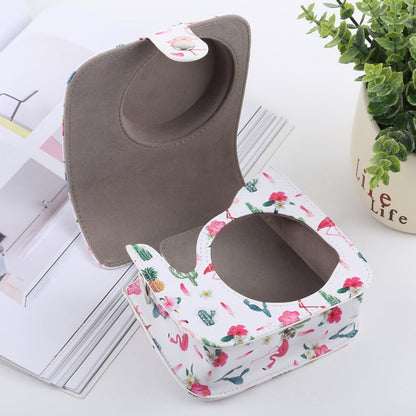 Cactus Flamingo Pattern Full Body Camera PU Leather Case Bag with Strap for FUJIFILM instax mini 9 / mini 8+ / mini 8, Cactus Flamingo