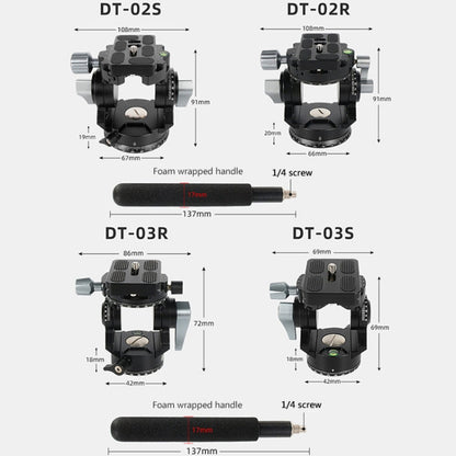 BEXIN DT-02R/S 2D 720 Degree Panorama Heavy Duty Tripod Action Fluid Drag Head with Quick Release Plate, DT-02R/S